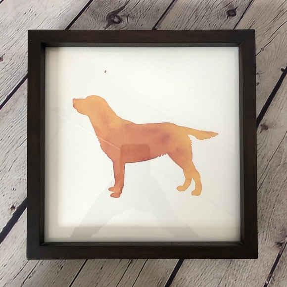 Other - Framed Artwork Dog Painting 10”x10”